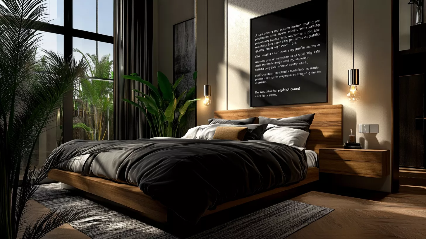 غرفة نوم عصرية بطلاء أكريليك فاخر: لمسة أناقة وراحة تدوم طويلاً